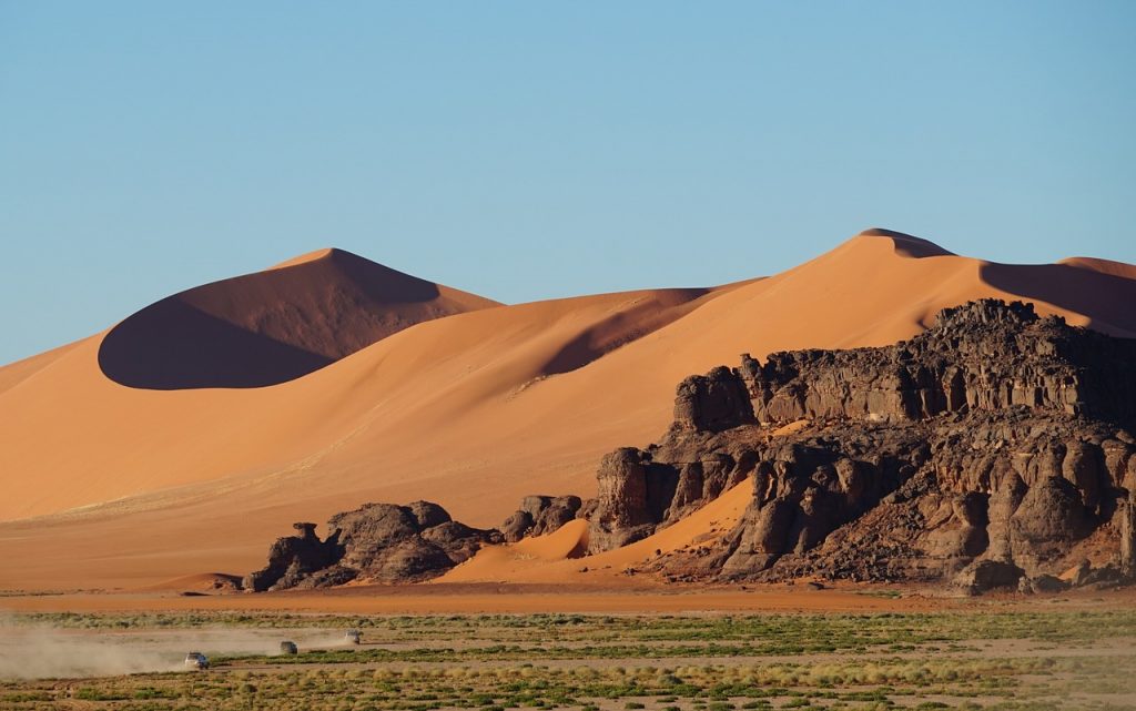 dunes, desert, rock formation